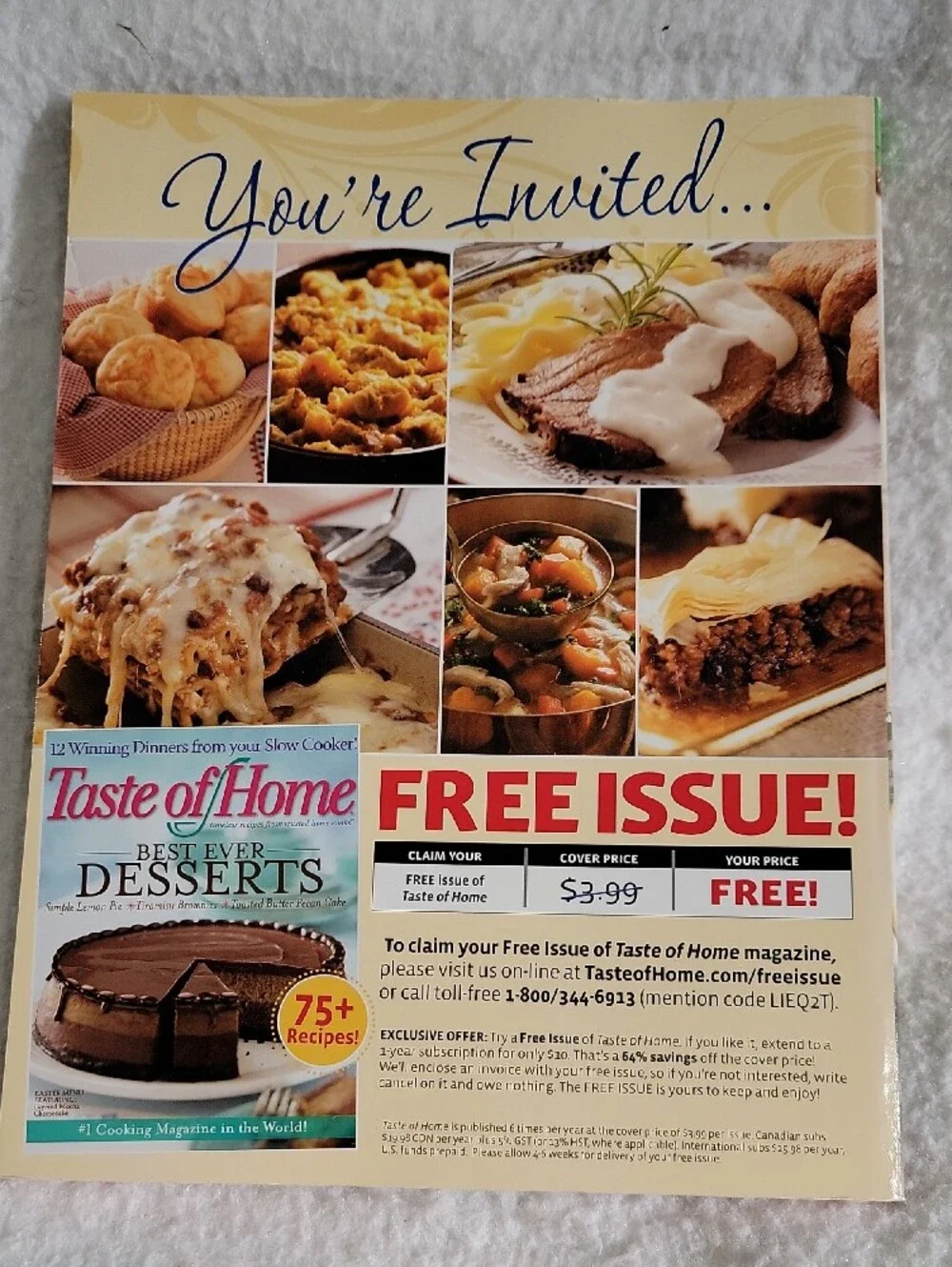 Taste of Home 5-Ingredient Recipes Cookbook – Yellow & Green Cover